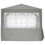 Party Tent Light Grey 250 x 250 x 240 cm PE and Steel - 45-Degree Angle