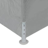 Party Tent 900 x 300 x 255 cm Light Grey PE and Steel - Rear View