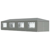 Party Tent 1200 x 300 x 255 cm Light Grey PE and Steel