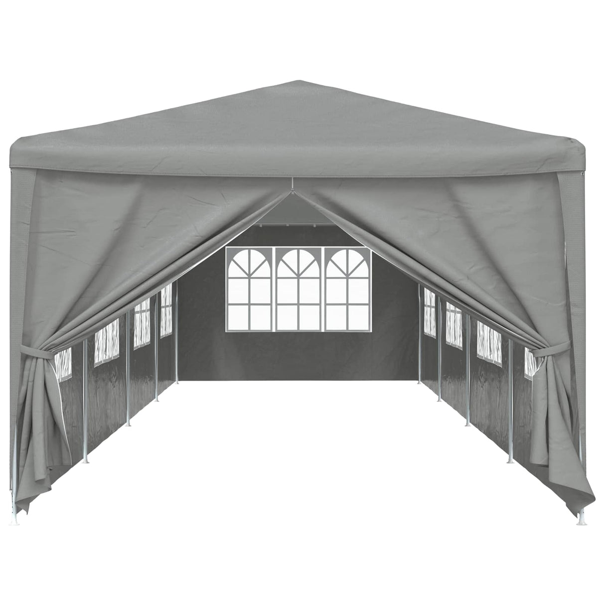 Party Tent 1200 x 300 x 255 cm Light Grey PE and Steel