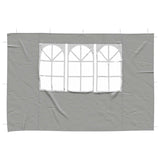 Party Tent Sidewall 2 pcs 300 x 195 cm Light Grey PE and Steel