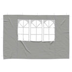 Party Tent Sidewall 2 pcs 300 x 195 cm Light Grey PE and Steel
