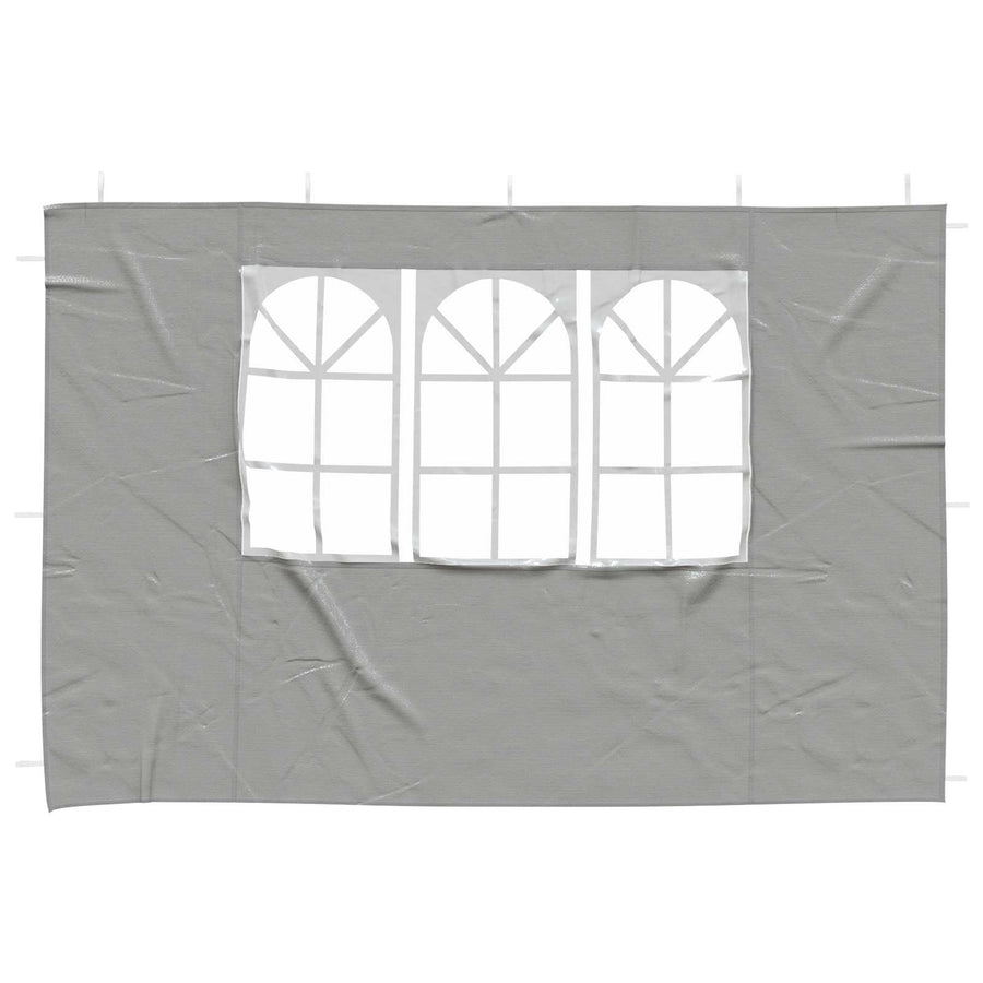 Party Tent Sidewall 2 pcs 300 x 195 cm Light Grey PE and Steel