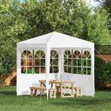 Party Tent Sidewall 2 pcs 200 x 195 cm White PE and Steel