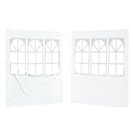 Party Tent Sidewall 2 pcs 200 x 195 cm White PE and Steel