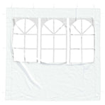 Party Tent Sidewall 2 pcs 200 x 195 cm White PE and Steel