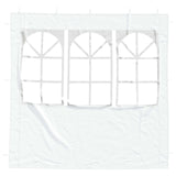 Party Tent Sidewall 2 pcs 200 x 195 cm White PE and Steel - Side View