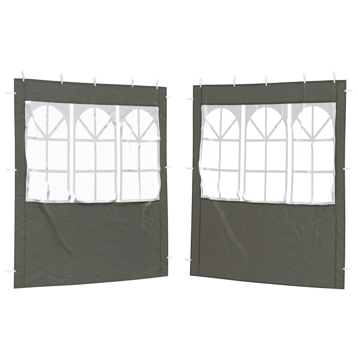 Party Tent Sidewall 2 pcs 200 x 195 cm Anthracite PE and Steel