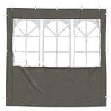 Party Tent Sidewall 2 pcs 200 x 195 cm Anthracite PE and Steel