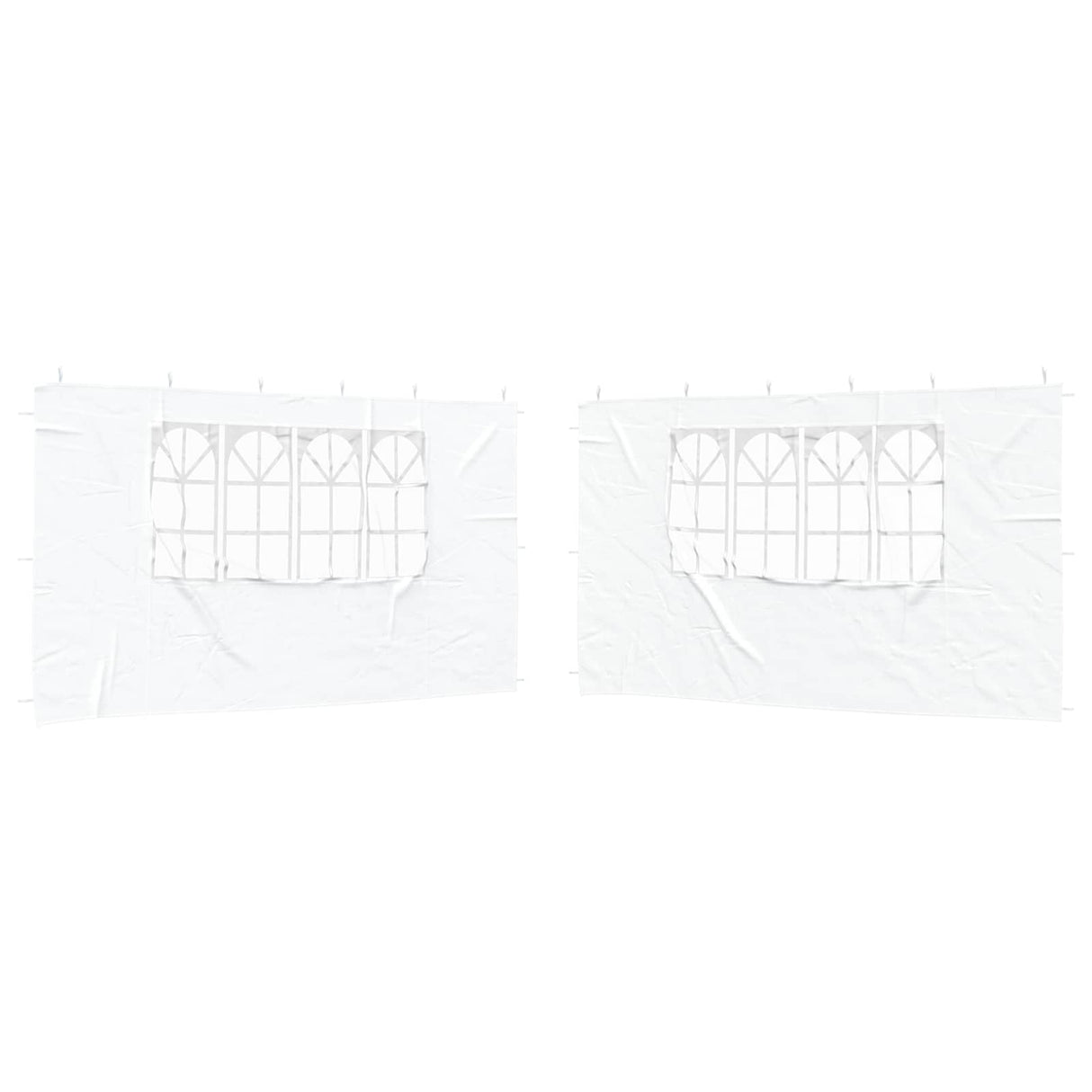 Party Tent Sidewall 2 pcs 400 x 195 cm White PE and Steel