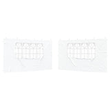 Party Tent Sidewall 2 pcs 400 x 195 cm White PE and Steel - Front View