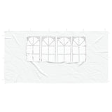 Party Tent Sidewall 2 pcs 400 x 195 cm White PE and Steel - Side View