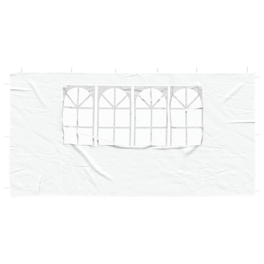 Party Tent Sidewall 2 pcs 400 x 195 cm White PE and Steel