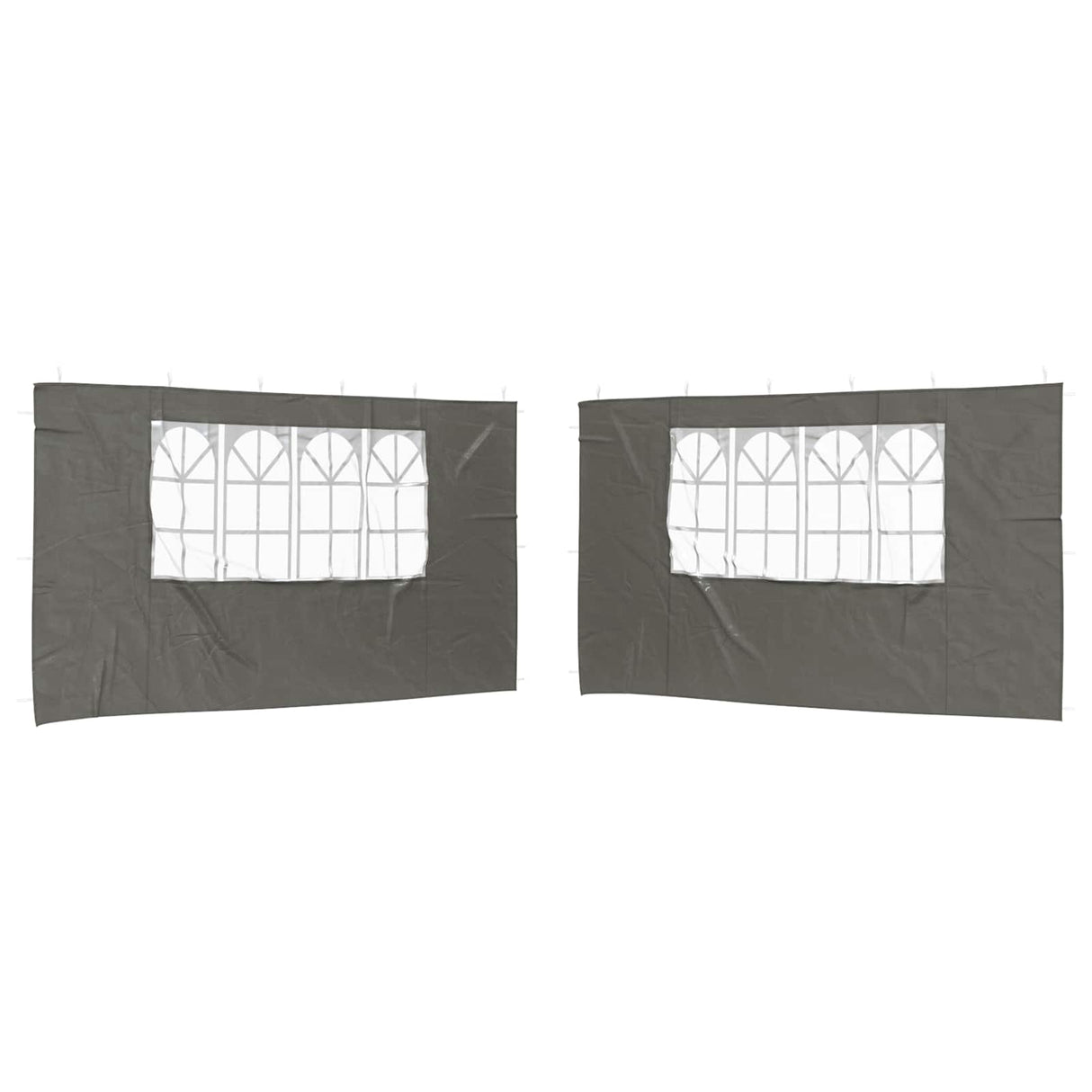 Party Tent Sidewall 2 pcs 400 x 195 cm Anthracite PE and Steel