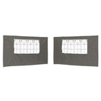 Party Tent Sidewall 2 pcs 400 x 195 cm Anthracite PE and Steel