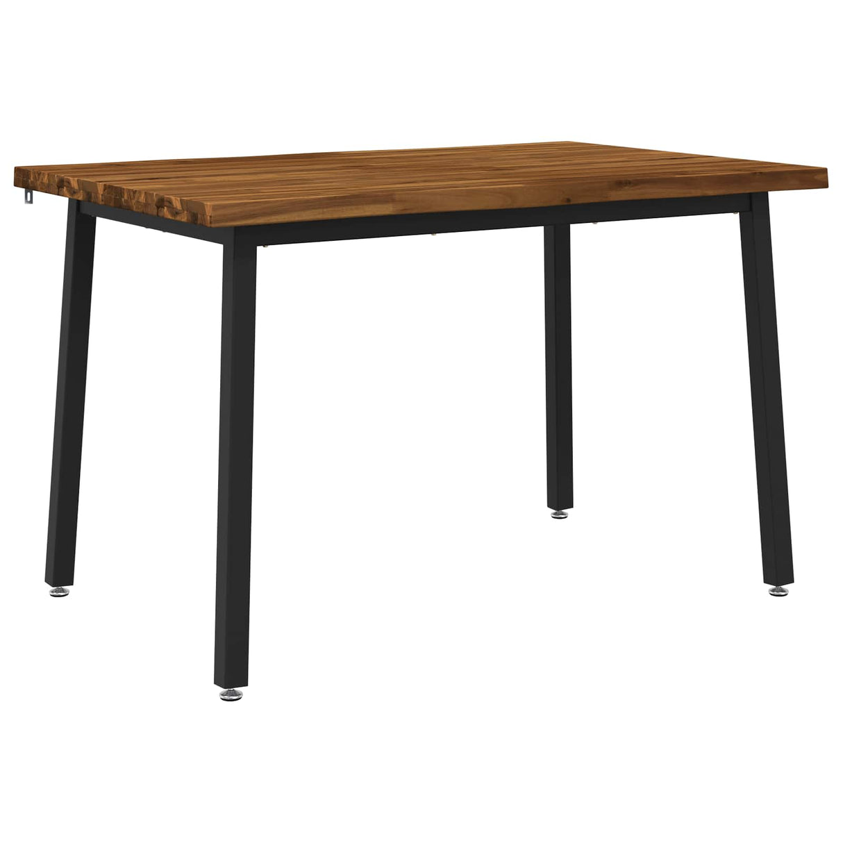 110 x 55 x 75 cm Solid Acacia Wood Natural and Black