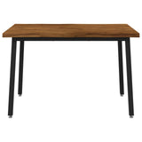 110 x 55 x 75 cm Solid Acacia Wood Natural and Black - Top-Down View