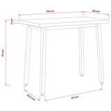 110 x 55 x 75 cm Solid Acacia Wood Natural and Black