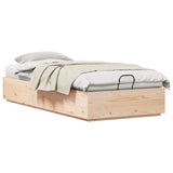 Ottoman Bed Frame Natural 90 x 190 cm Solid Pine Wood