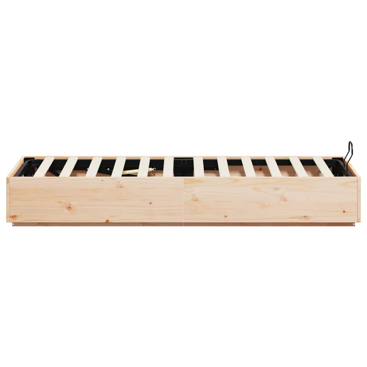 Ottoman Bed Frame Natural 90 x 190 cm Solid Pine Wood