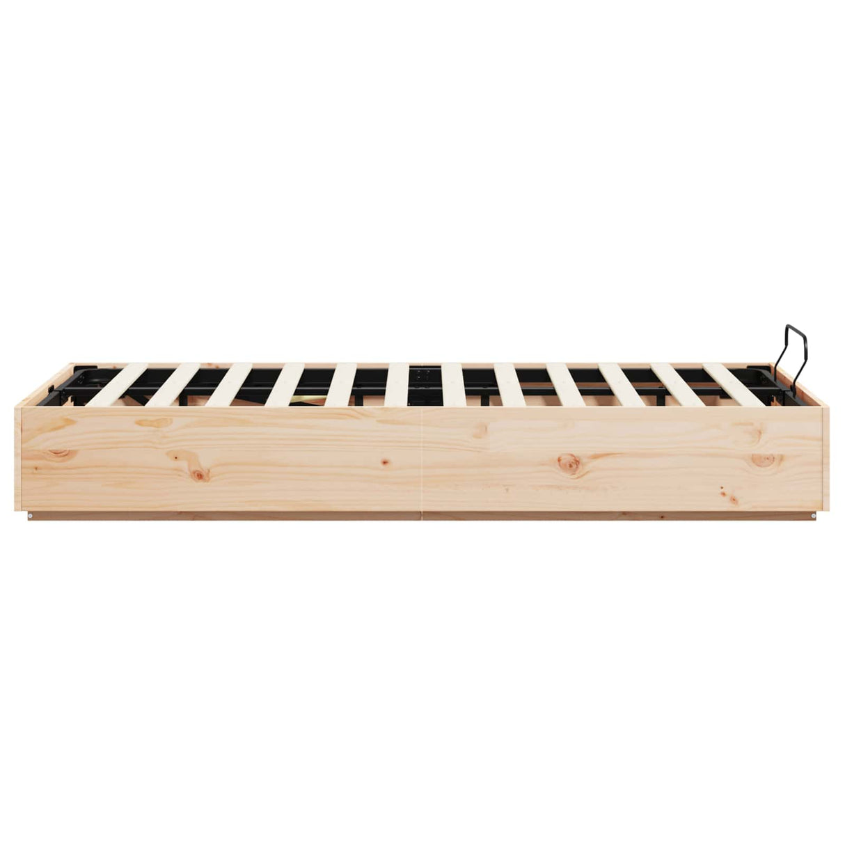 Ottoman Bed Frame Natural 135 x 190 cm Solid Pine Wood