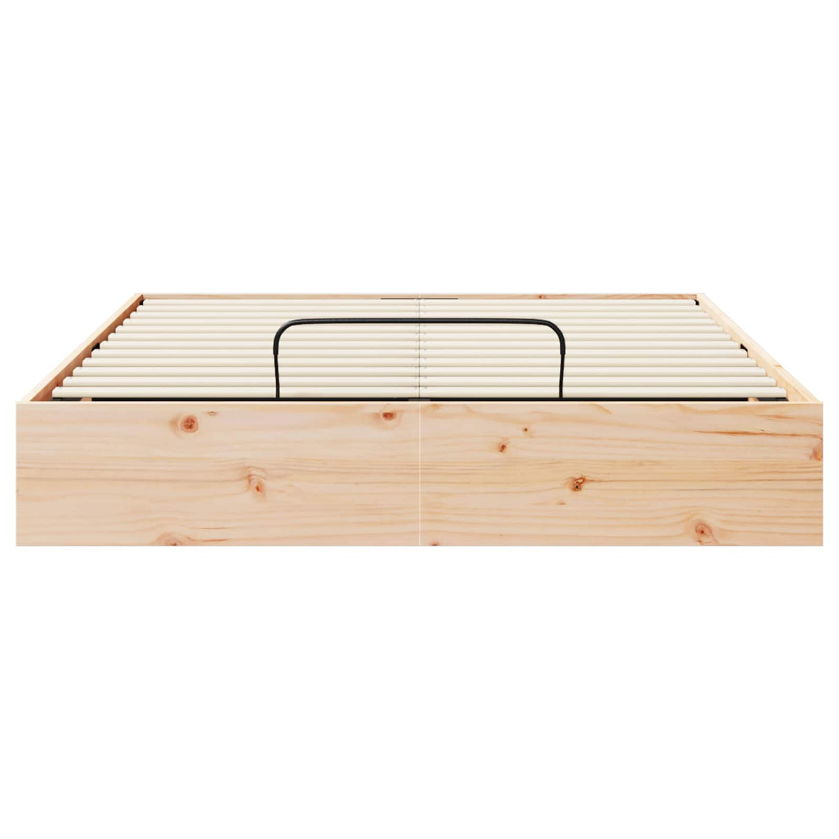 Ottoman Bed Frame with Storage Natural 135 x 190 cm