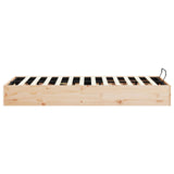 Ottoman Bed Frame with Storage Natural 135 x 190 cm