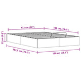 Ottoman Bed Frame with Storage Natural 135 x 190 cm
