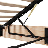 Ottoman Bed Frame with Storage Natural 150 x 200 cm