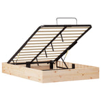 Ottoman Bed Frame with Storage Natural 150 x 200 cm