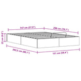 Ottoman Bed Frame with Storage Natural 150 x 200 cm