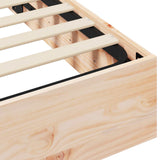 Ottoman Bed Frame with Storage Natural 180 x 200 cm - Low Angle