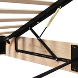 Ottoman Bed Frame with Storage Natural 180 x 200 cm - Extra Image