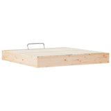 Ottoman Bed Frame with Storage Natural 180 x 200 cm - Close-Up Angle