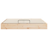 Ottoman Bed Frame with Storage Natural 180 x 200 cm