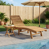 Sun Lounger 2 pcs Brown Solid Teak Wood