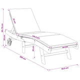 Sun Lounger Brown and Dark Grey Polyester - Extra Image