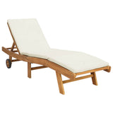 Sun Lounger Brown and Cream Polyester