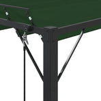 Gazebo with Louvered Roof 3.07 x 4.01 x 2.14 m Green