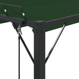 Gazebo with Louvered Roof Green 3 x 4 x 2.14 m - Rear View
