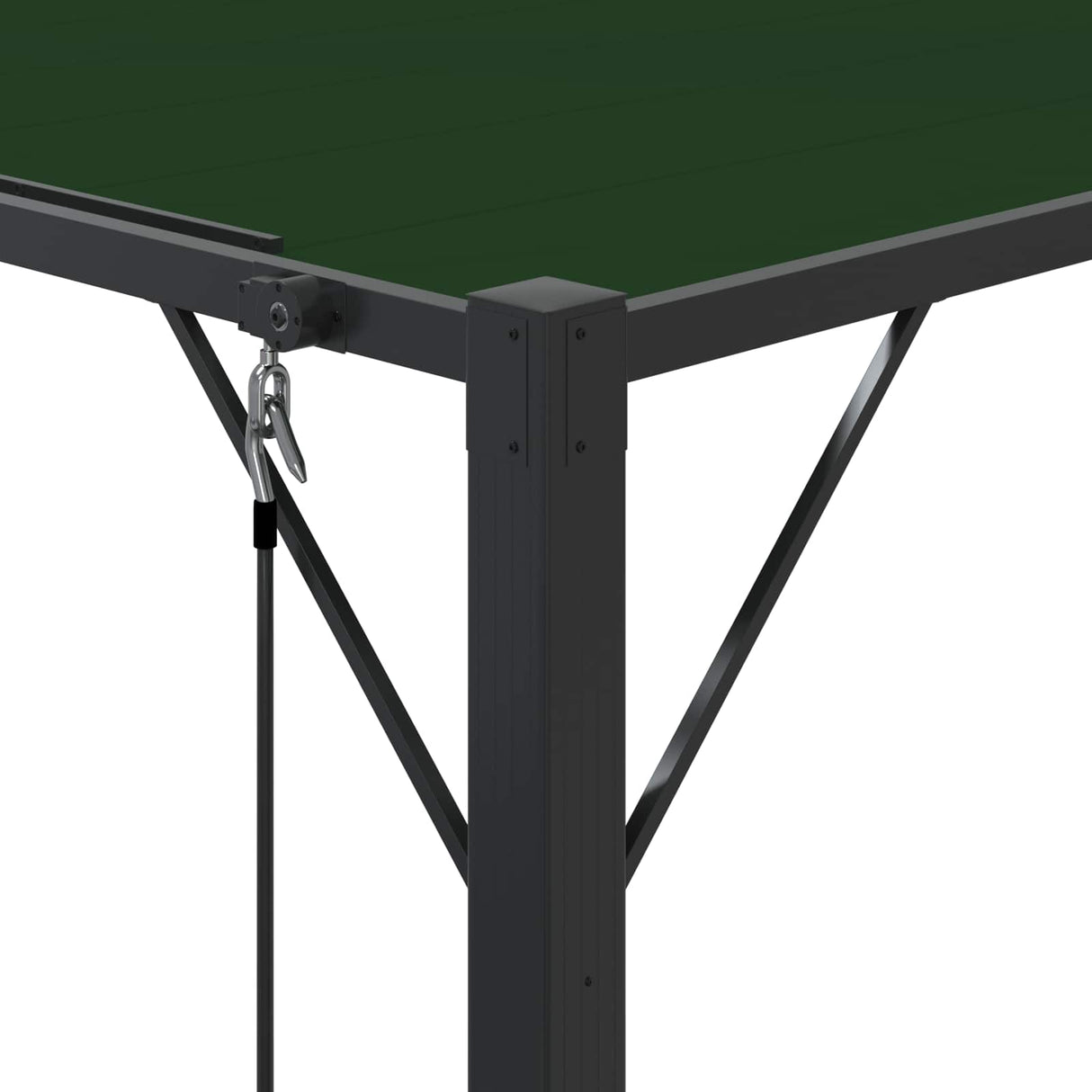 Gazebo with Louvered Roof Green 3 x 4 x 2.14 m
