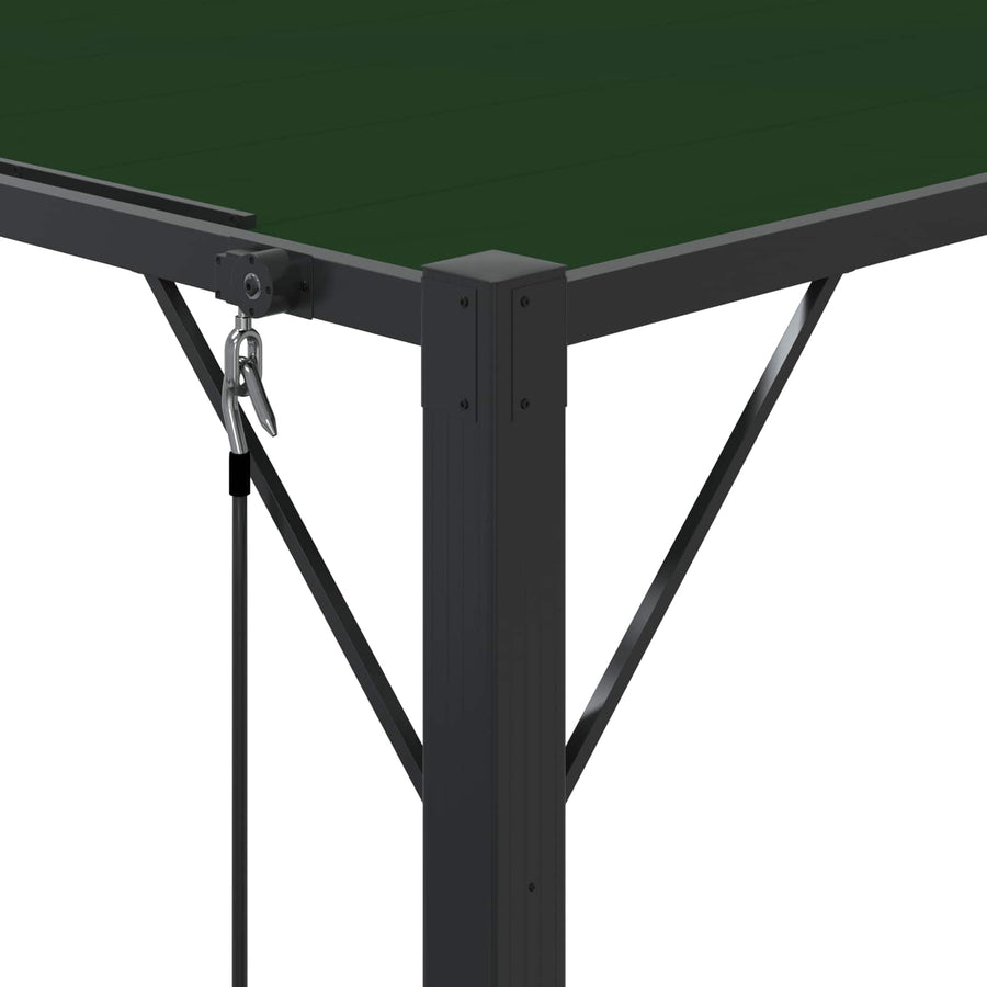 Gazebo with Louvered Roof 3.07 x 4.01 x 2.14 m Green
