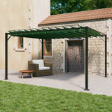 Gazebo with Louvered Roof Green 3 x 4 x 2.14 m