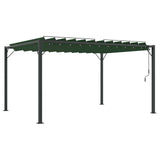 Gazebo with Louvered Roof Green 3 x 4 x 2.14 m