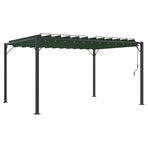 Gazebo with Louvered Roof 3.07 x 4.01 x 2.14 m Green