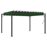 Gazebo with Louvered Roof Green 3 x 4 x 2.14 m