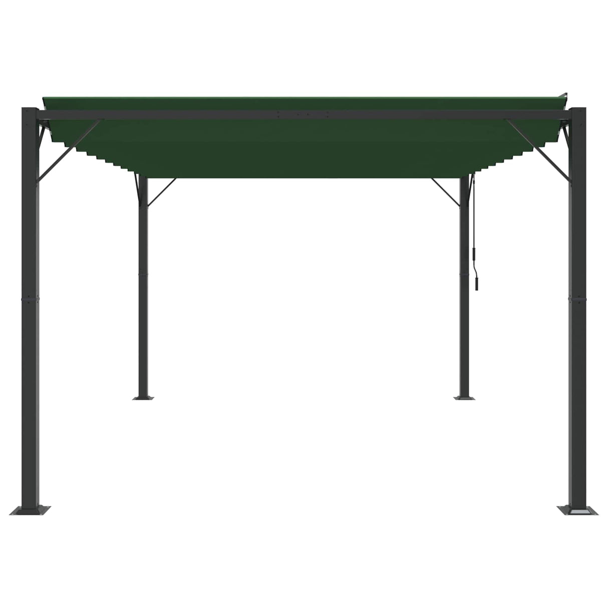 Gazebo with Louvered Roof Green 3 x 4 x 2.14 m