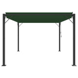 Gazebo with Louvered Roof Green 3 x 4 x 2.14 m