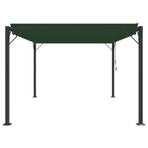 Gazebo with Louvered Roof 3.07 x 4.01 x 2.14 m Green