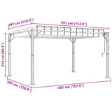Gazebo with Louvered Roof Green 3 x 4 x 2.14 m
